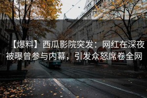 【爆料】西瓜影院突发：网红在深夜被曝曾参与内幕，引发众怒席卷全网