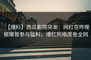 【爆料】西瓜影院突发：网红在昨晚被曝曾参与猛料，爆红网络席卷全网