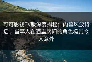 可可影视TV版深度揭秘：内幕风波背后，当事人在酒店房间的角色极其令人意外