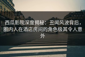 西瓜影院深度揭秘：丑闻风波背后，圈内人在酒店房间的角色极其令人意外